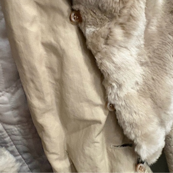 CREEN STONE WOMENS FAUX FUR TRENCH COAT - Picture 11 of 13